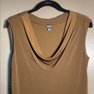 Free W/Bandolino Skirt - Rafaella Women's Brown Sleeveless Top 36 Bust